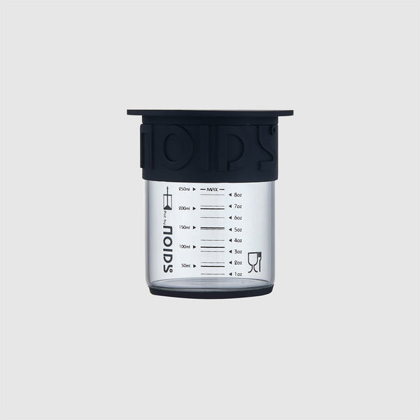NOIDS Beaker Set – glass beaker, silicone sleeve and flat lid